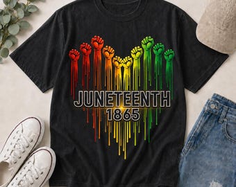 Camisetas del Juneteenth de 1865, Camiseta del Día de la Libertad del 19 de junio de 1865, Camiseta afroamericana del Juneteenth, Camiseta de la Historia Negra, Camiseta Comfort Colors