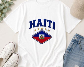 Retro Haiti Soccer World Comfort Colors Shirt, 90s Soccer Team World Graphic Tee, Unisex Fit, Green Yellow Retro Brasil Football Fan Gift,