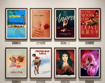 Cult Movies 18+ Love Lola Lolita Poster Set of 8 - 300 DPI Digital Download