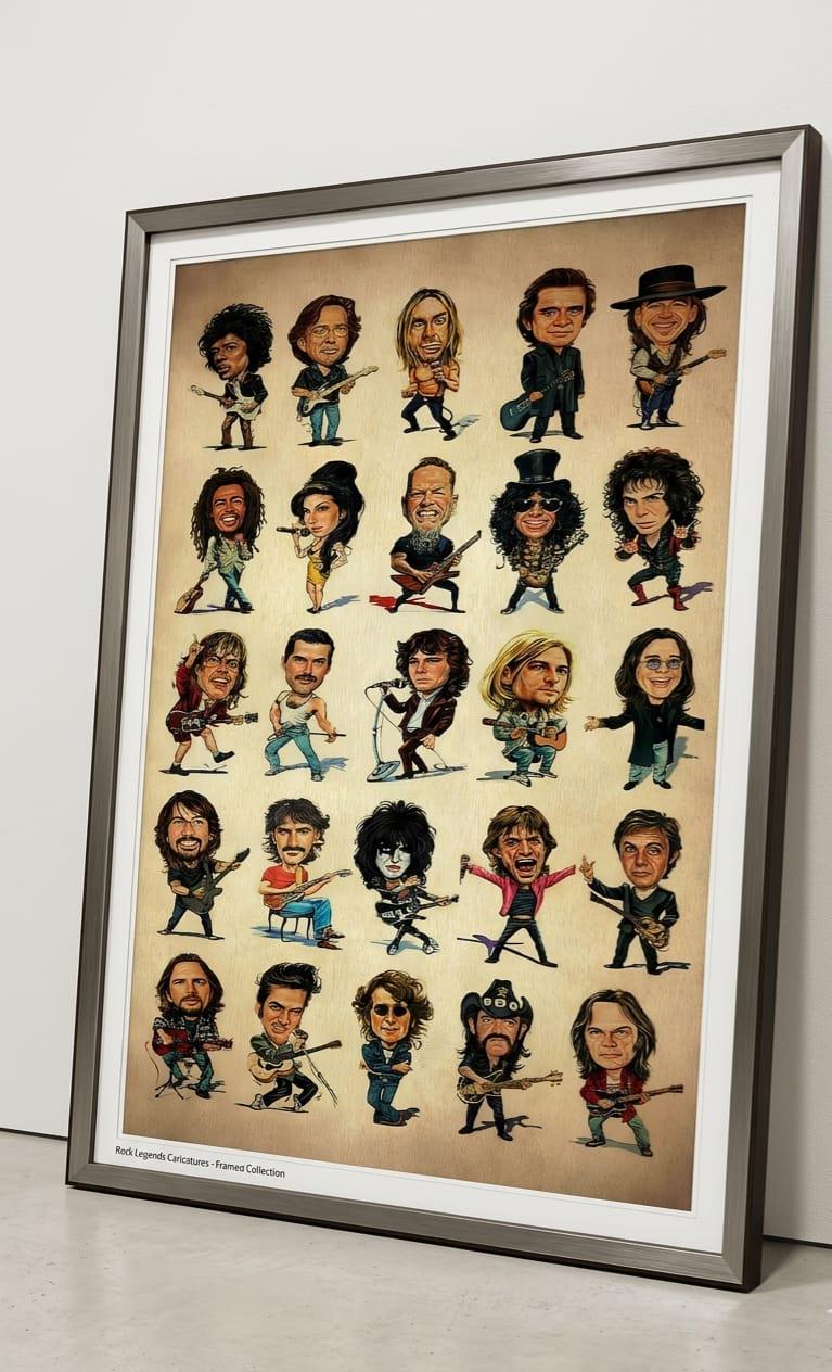Rock Music Legends Print Set Iconic Rock Stars 300 DPI Digital