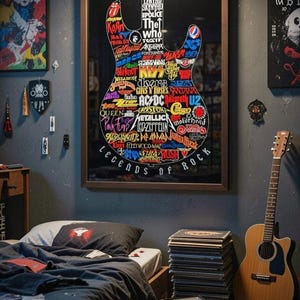 Rock Music Legends Print Set Iconic Rock Stars 300 DPI Digital Download ...
