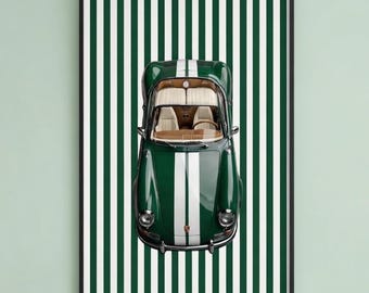 Classic Porsche Poster Set of 5, Retro Vintage Wall Art, 300 DPI Digital Download