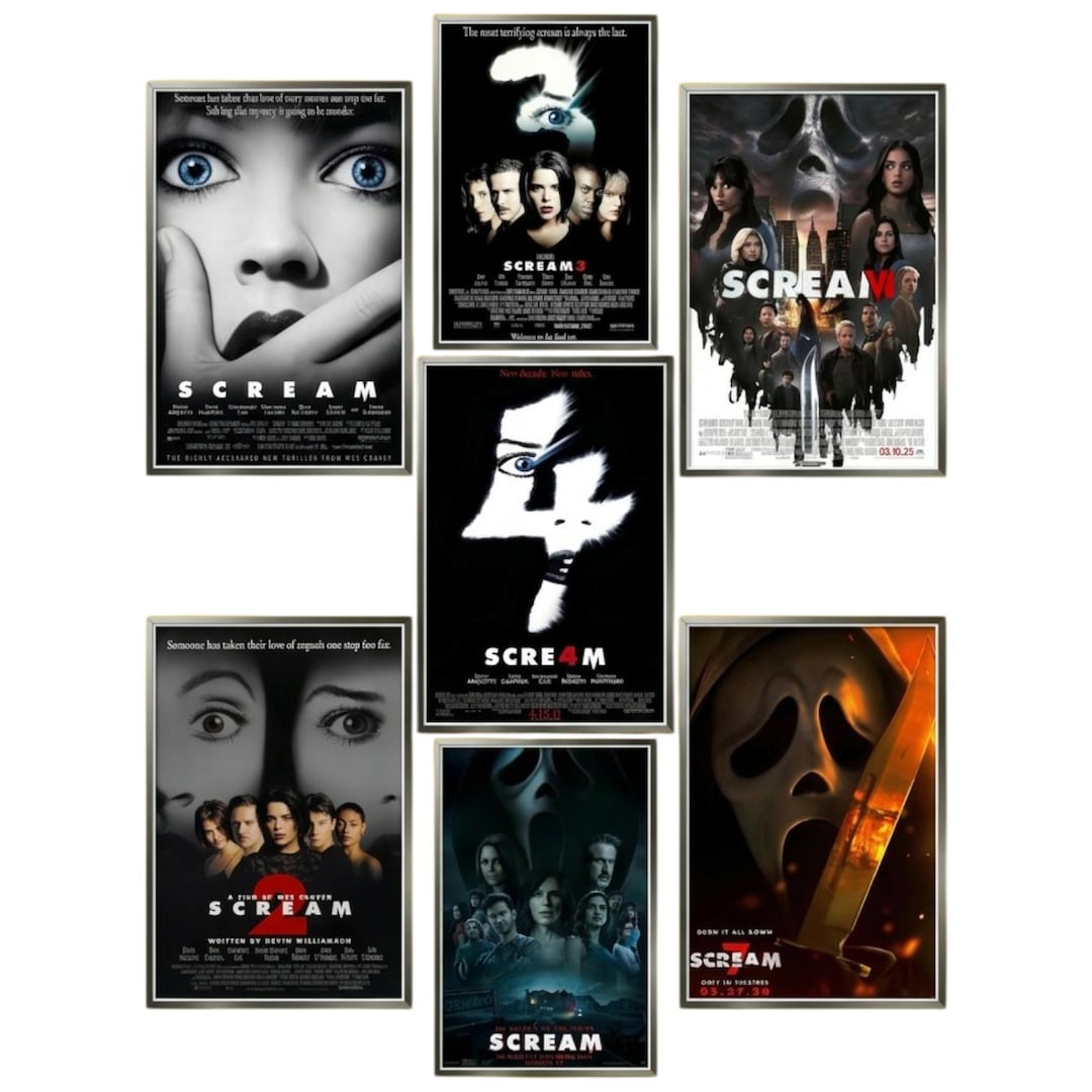 まとめ売り　10枚セット品　希少B2判映画ポスター　SCREAM スクリーム Scream 2 1997 Wes Craven Japanese Chirashi Movie Poster Flyer B5 コレクション