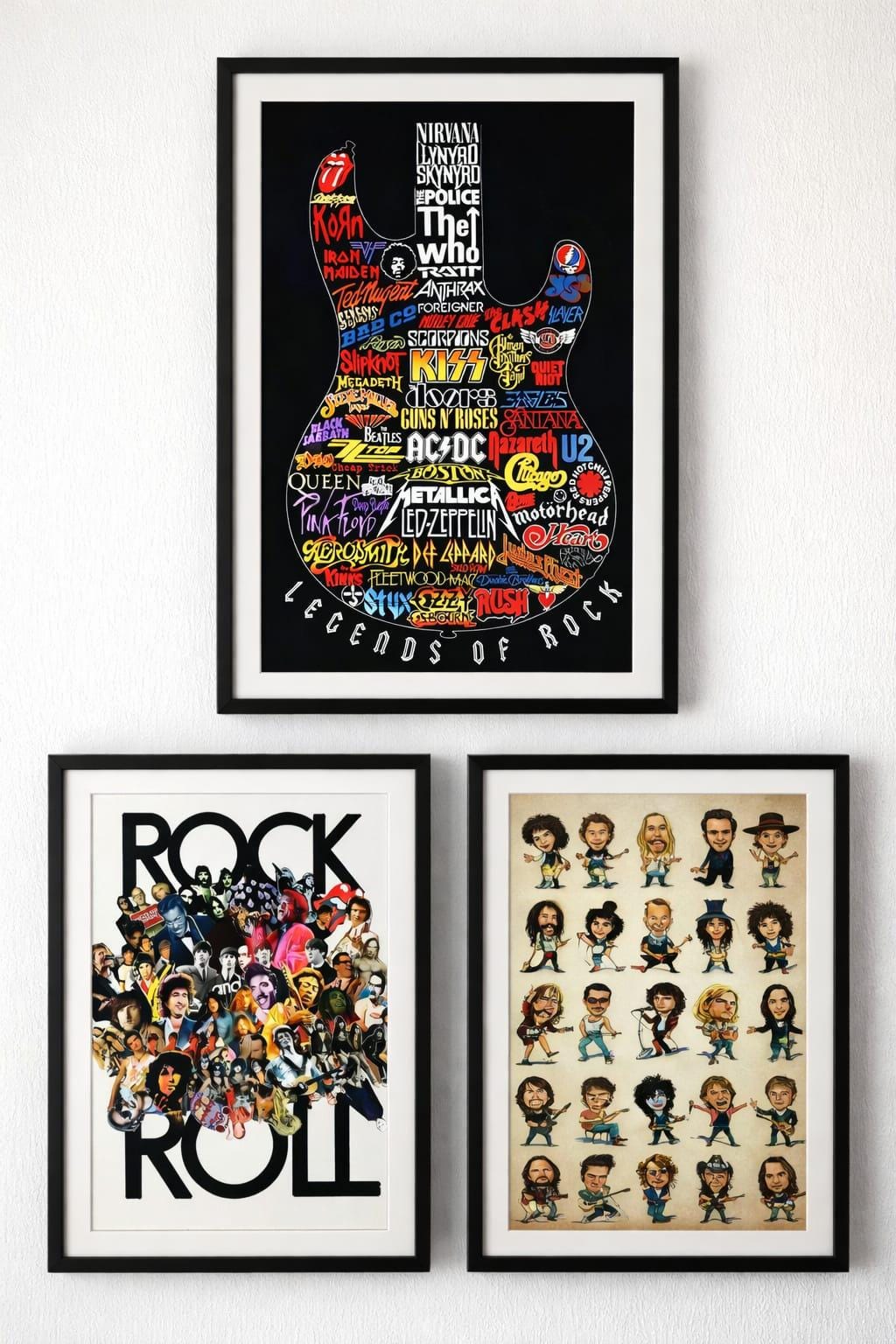 Rock Music Legends Print Set Iconic Rock Stars 300 DPI Digital