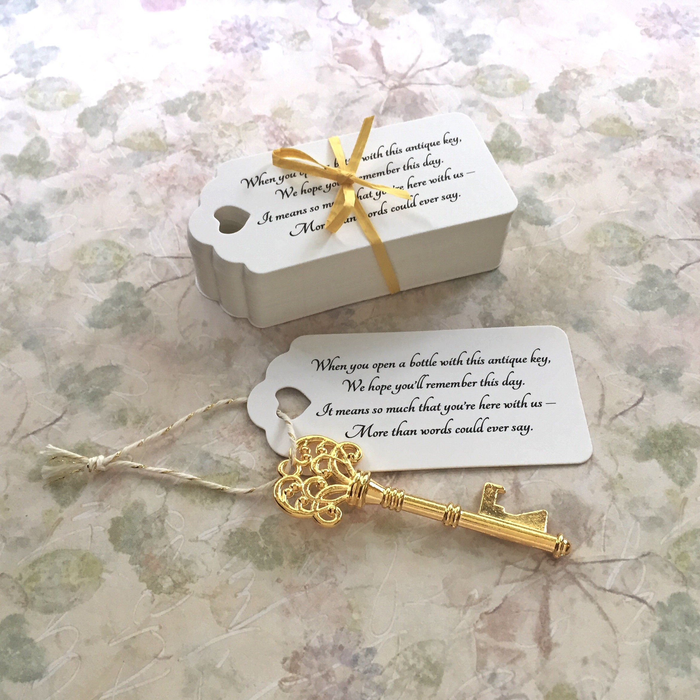 Bright Gold Wedding Favors For Guests Bulk Skeleton Key Etsy