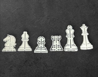 Basic Chess Template Set for Wood Carving, Whittling, Tracing Projects