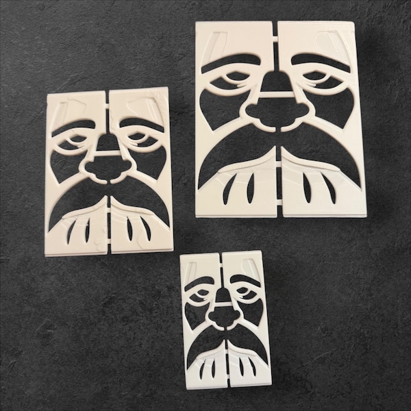 Old Man Face Whittling Stencil For Wood Carving Set