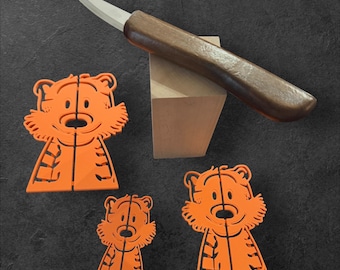 Hobbes Stencil For Wood Carving Set