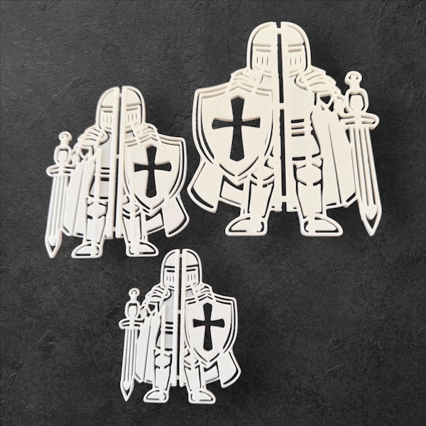 Medieval Knight Whittling Stencil For Wood Carving Set