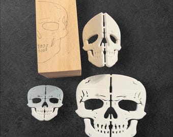 Skull Whittling Stencil For Wood Carving Set