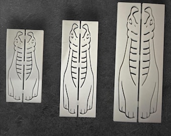 Dragon Stencil Set for Wood Carving, Whittling, Tracing Projects