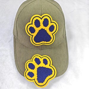 Soft Bear Claw Embroidered Patch, Iron On Chenille Patch Applique. ( 3.22" x 3.34" )