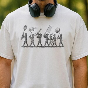 Primitive Folk Art Shirt, Surreal March Procession Tee, Vintage Engraving, Historical Figures, Unique Oddity Gift, Antique Woodcut Print