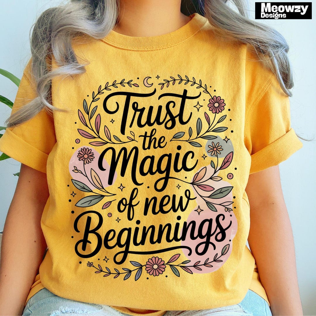 Trust the Magic of New Beginnings Wall Art Inspirational Quote