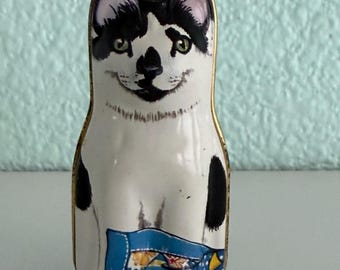 1986年 英国製 HUNKYDORY Dana Kubick 猫型缶6個セット 1986年 英国製