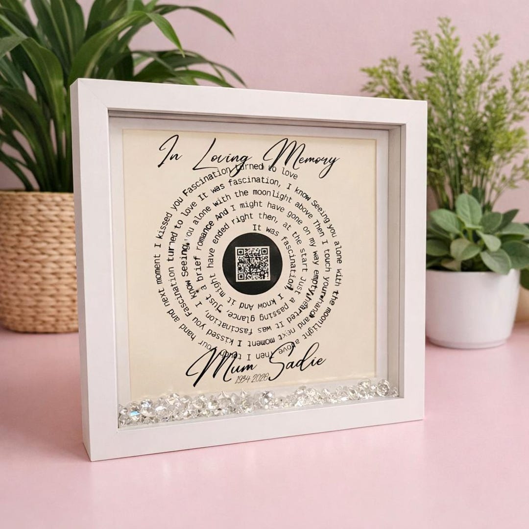 Personalised Memorial Frame With QR Code | in Loving Memory Gift ...