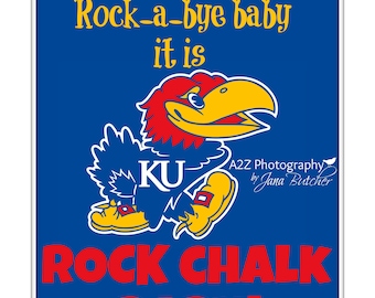 Rock Chalk baby photography print