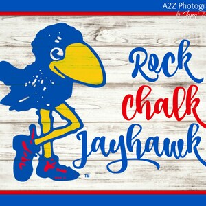 Kansas Jayhawks shiplap photography print image 2