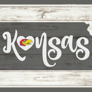 Kansas Jayhawks state love photography print