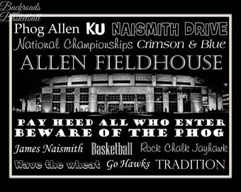 Allen Fieldhouse subway photography print