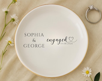 Wedding Gifts for Couple, Custom Ring Dish, Personalized Ring Dish, Couples Gift, Bridal Shower Gift, Personalized Engagement Gift for Bride