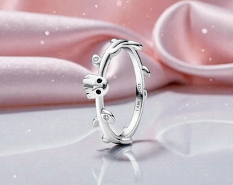 Anello con foglia di Groot per donna, gioielli dei Guardiani della Galassia, grazioso anello di Groot, regalo di gioielli per lei