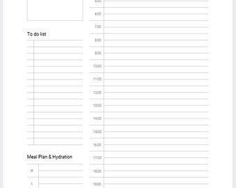 Utskrivbar daglig planerare, veckovis att-göra-lista, utgiftslogg (digital nedladdning), A4/A5/US letter