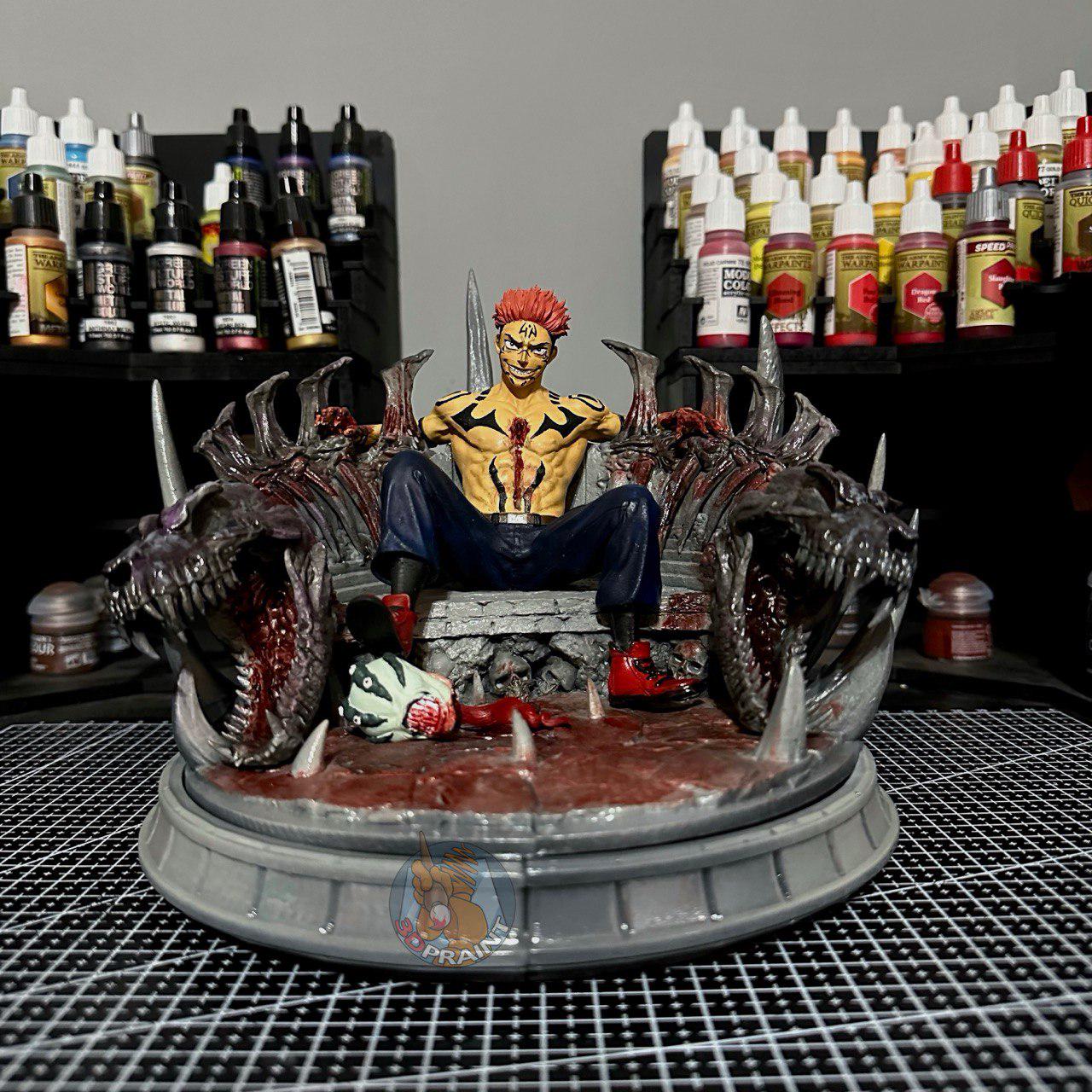 Ryomen Sukuna - Jujutsu Kaisen Action Figure Printed in Resin With a 12K 3D Printer and Completely Hand Painted