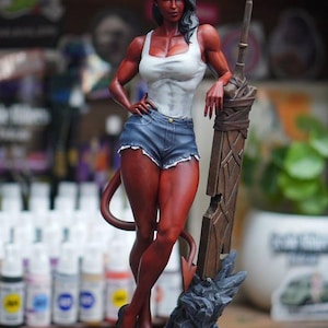 Figura de resina de Malevolent Dispatch impresa a mano para el juego.