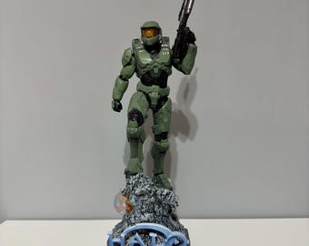 Master Chief Halo figuur bedrukt handgemaakt spelstripboek