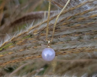 Ariel Freshwater Pearl Necklace - 18k Gold Plated, dainty Pearl Pendant Jewelry, The Little Mermaid Inspired Gift