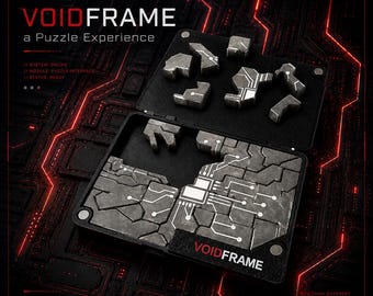 Sci Fi Puzzle Box - VOIDFRAME - Cyberpunk Brain Teaser Artifact