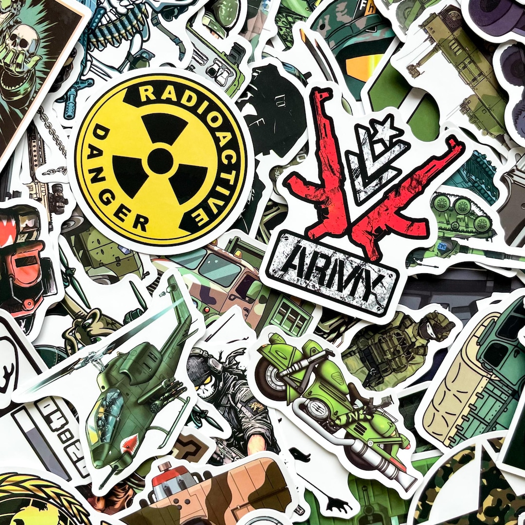 Pack of 50 Military Stickers, Army Vehicle Stickers, Tactical Combat ...