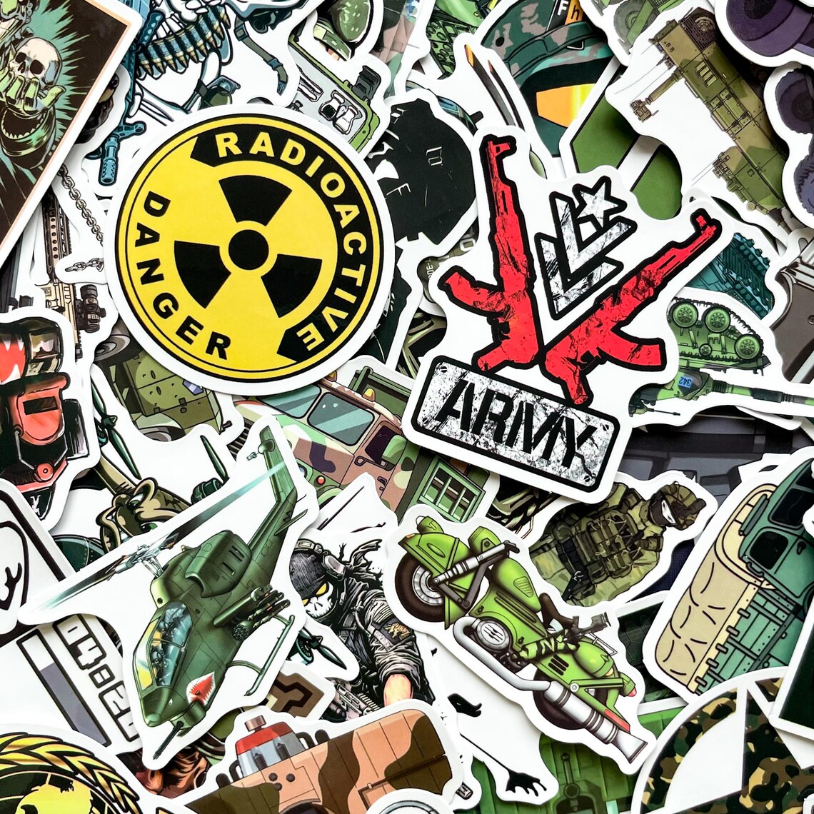 Pack of 50 Military Stickers, Army Vehicle Stickers, Tactical Combat ...