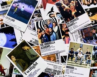 Confezione da 50 adesivi per poster di film, adesivi per scene di film vintage, adesivi per l'arte del cinema, adesivi per collage impermeabili per album di ritagli, diario