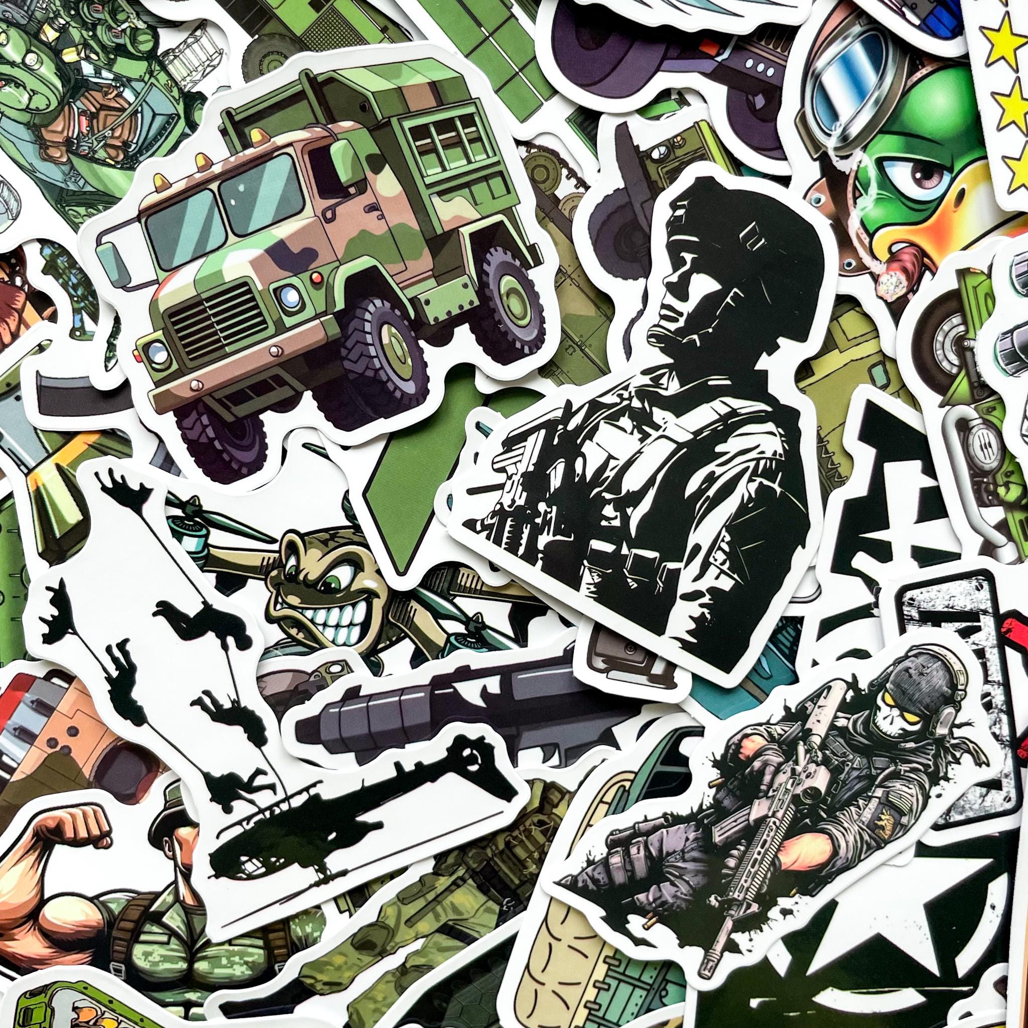 Army Rucking Sticker Pack of 50 Military Stickers, Army Vehicle Stickers, Tactical Combat ...