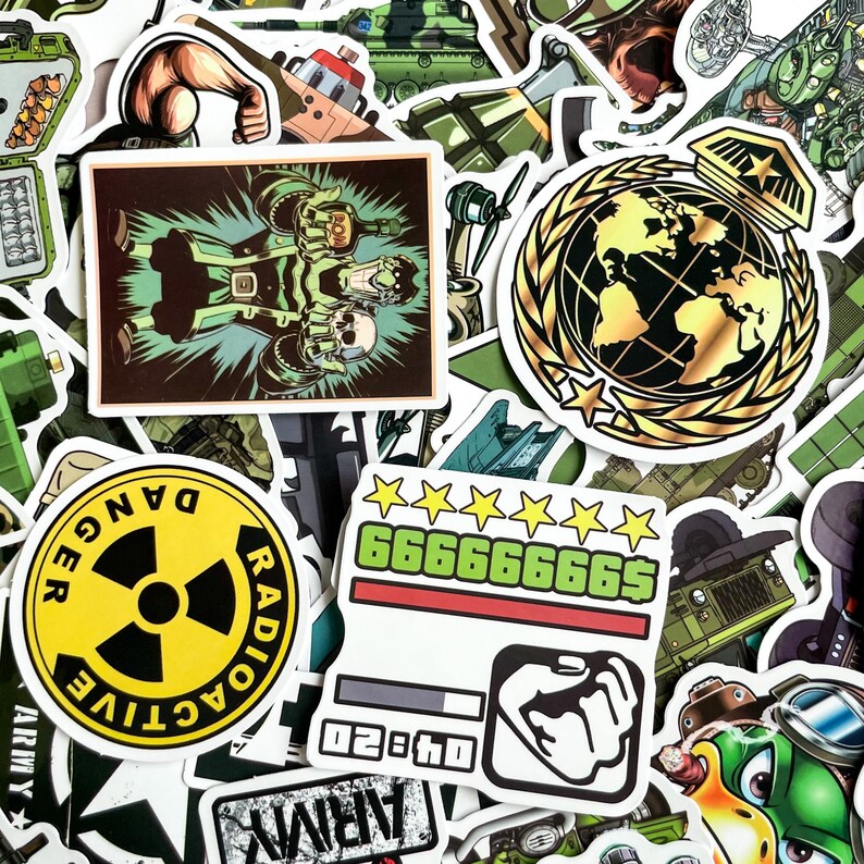 Pack of 50 Military Stickers, Army Vehicle Stickers, Tactical Combat ...