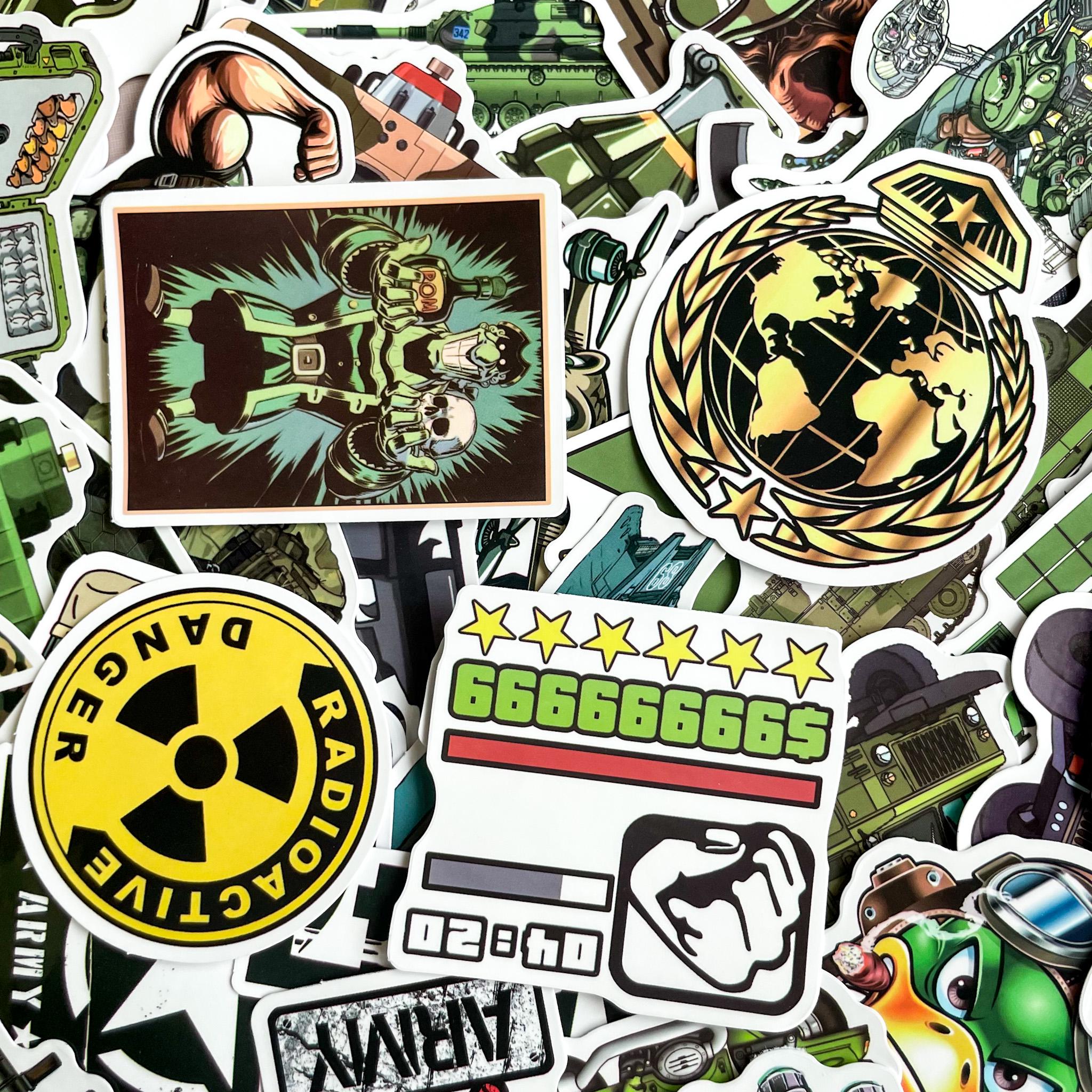 Pack of 50 Military Stickers, Army Vehicle Stickers, Tactical Combat ...