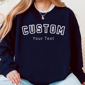 Custom College Sweatshirt, College Sweatshirt, Custom Sweatshirt, Personalized Sweatshirt, Personalized Gift, Custom Crewneck