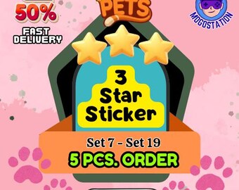 Mogo 3つ星ステッカー | 5枚 | 迅速な配送