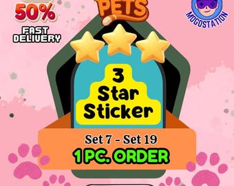 Mogo 3つ星ステッカー | 1枚 | 迅速な配送