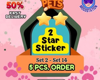 Mogo 2つ星ステッカー | 5枚 | 迅速な配送