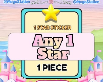 Pegatina de 1 estrella de Mogo / 1 pieza / Entrega rápida