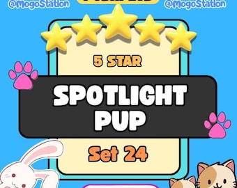 MoGo 5 スター ステッカー | SPOTLIGHT PUP | 1 枚 | 迅速な配送 | 今すぐ購入!