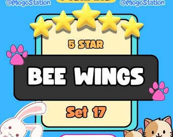 MoGo 5つ星ステッカー｜ミツバチの羽｜1枚｜迅速配送｜今すぐ購入！