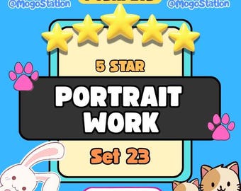 MoGo 5つ星ステッカー｜ポートレート作品｜1枚｜迅速配送｜今すぐ購入！