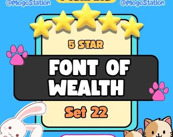MoGo 5 つ星ステッカー | FONT OF WEALTH | 1 枚 | 迅速な配送 | 今すぐ購入!