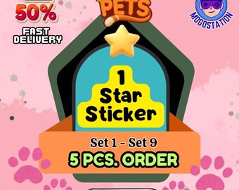 Mogo 1つ星ステッカー | 5枚 | 迅速な配送