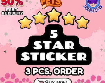 MoGo 5つ星ステッカー：3枚（セット15-24）ポッシュペットアルバム