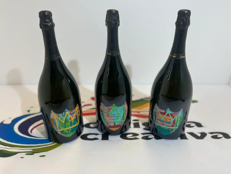 Dom Perignon Empty Bottle•Dom Perignon Flaschen Leer•Dom Perignon Bouteille Vide•Dom Perignon Limited Edition•Jean Michael Basquiat Factice Color Set x3 1.5L